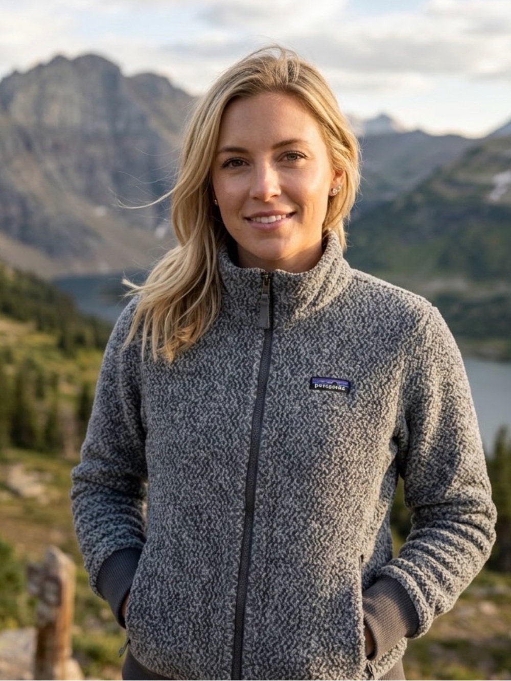 Patagonia Women’s Gray Teddy Fleece Jacket